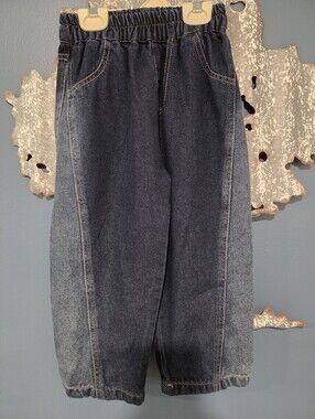 Drew Jeans with Leather Logo Patch - Dark Wash